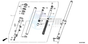 NC700XC drawing FRONT FORK