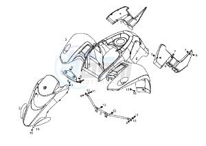 DXR QUAD - 200 cc drawing FRONT FENDER