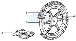 Liberty 50 4t drawing Rear Wheel