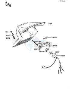 KDX 250 B [KDX250] (B3-B4) [KDX250] drawing HEADLIGHT