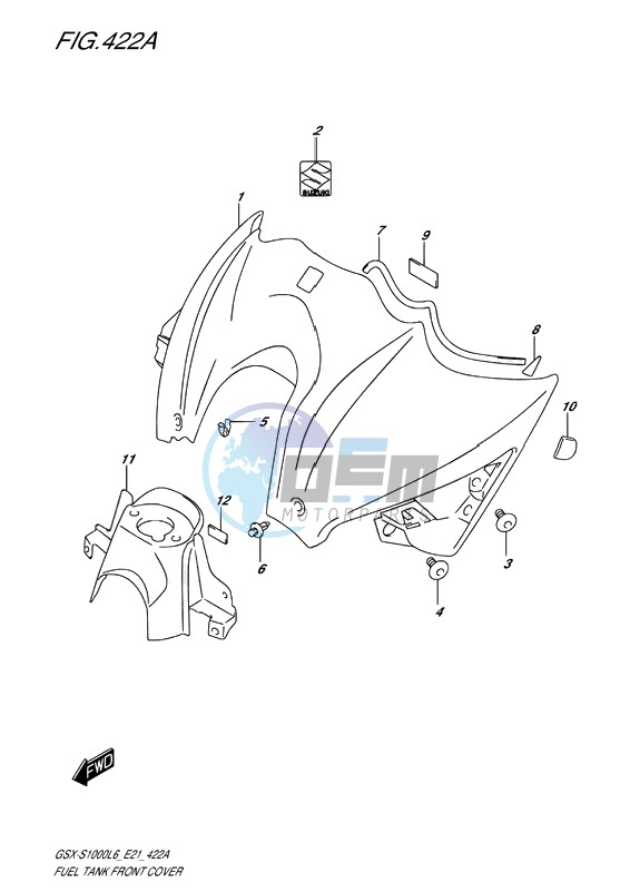 FUEL TANK FRONT COVER