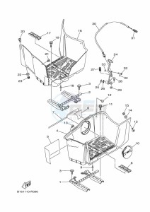 YFM700FWBD KODIAK 700 EPS (BGF1) drawing STAND & FOOTREST