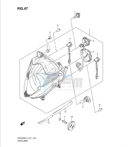 GSXF650 drawing HEADLAMP (GSX650FUL1 E24)