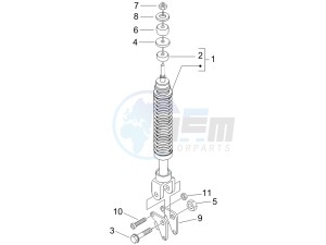 Fly 150 4t (USA) USA drawing Rear suspension - Shock absorbers