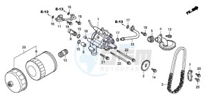 VTX1800C drawing OIL FILTER/OIL PUMP