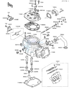 KX 250 G [KX250] (G1-G3) [KX250] drawing CYLINDER HEAD_CYLINDER