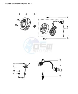 DJANGO 50 4T HERITAGE drawing FLYWHEEL MAGNETO