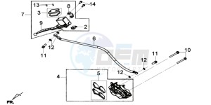 GTS 125I EURO4 SPORT L7 drawing BRAKE CALIPER FOR / BRAKE LEVER CPL