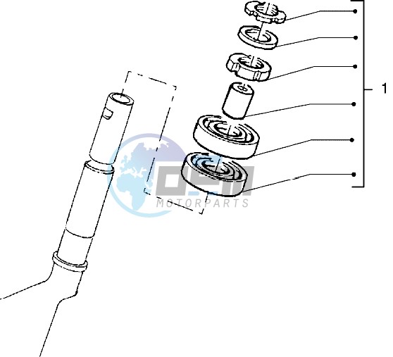 Steering ball bearings assy