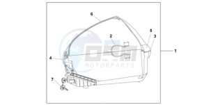 XL700V9 France - (F / CMF SPC) drawing 45L TOPBOX VERNIER GREY METALLIC