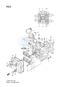 DL 650 V-STROM EU-UK drawing FRONT CYLINDER HEAD