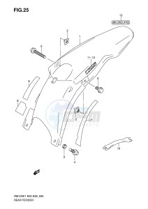 RM125 (E3-E28) drawing REAR FENDER