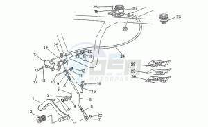 Nevada 350 drawing Rear brake system