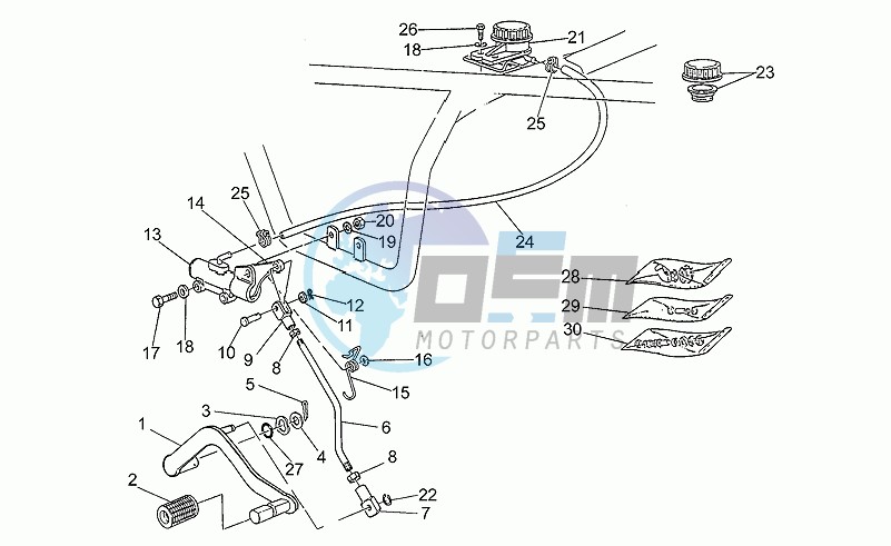 Rear brake system