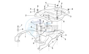 Scarabeo 125-200 e3 (eng. piaggio) drawing Rear body III