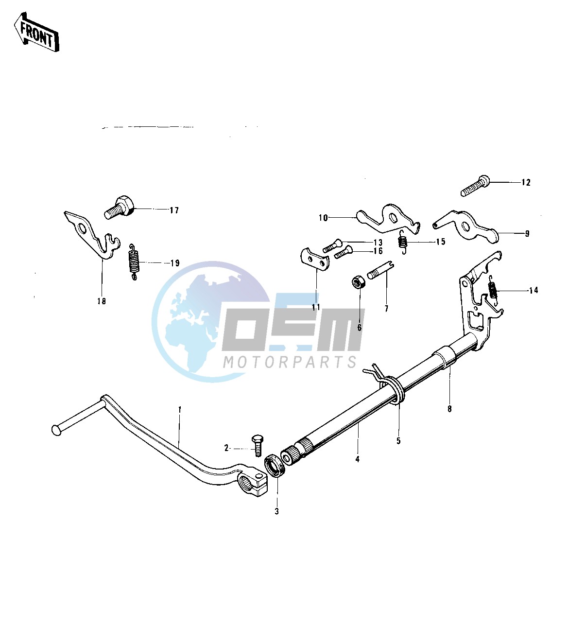 GEAR CHANGE MECHANISM -- 74 KX 450- -