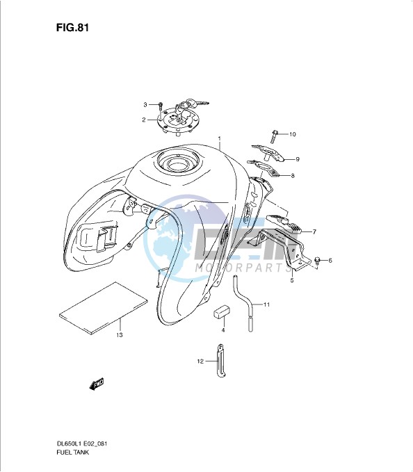 FUEL TANK (DL650AUEL1 E19)