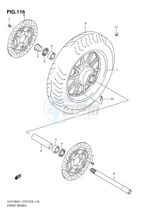 VLR1800 (E3-E28) drawing FRONT WHEEL (VLR1800TL1 E3)