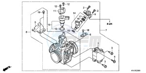 CBR250RAD CBR250R ABS 2E - (2E) drawing THROTTLE BODY