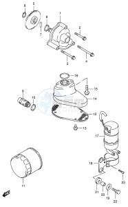 VS1400 (E3-E28) INTRUDER drawing OIL PUMP - FUEL PUMP