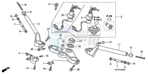 CBR125RW9 Germany - (G) drawing HANDLE PIPE/TOP BRIDGE