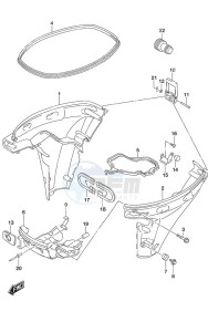 DF 9.9B drawing Side Cover Non-Remote Control