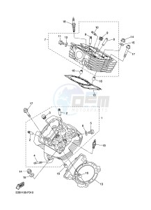 XVS1300A XVS1300A UBS MIDNIGHT STAR (1CS8) drawing CYLINDER HEAD