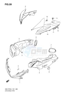 GSX-R750 drawing AIR INTAKE PIPE L1