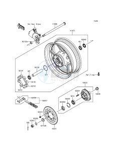 Z800 ZR800CFF UF (UK FA) XX (EU ME A(FRICA) drawing Rear Hub