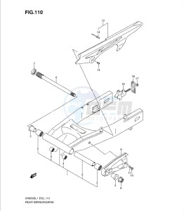 SV650/S drawing REAR SWINGING ARM (SV650SL1 E2)