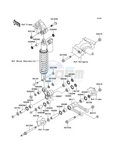 KX250F KX250T6F EU drawing Suspension