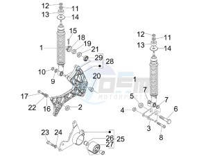 GTV 250 ie USA drawing Rear suspension - Shock absorber - s