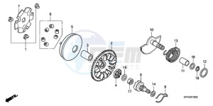 NVS502SH9 TU drawing DRIVE FACE/ KICK STARTER SPINDLE