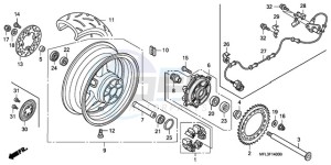 CBR1000RR9 France - (F / CMF TRI) drawing REAR WHEEL