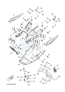 YP400RA X-MAX 400 ABS (1SD2 1SD2 1SD2) drawing STAND & FOOTREST