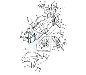 YZF R 750 drawing FENDER