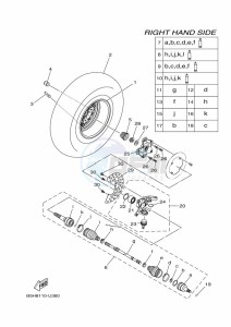 YXZ1000ET YXZ10YEXK (B5HA) drawing FRONT WHEEL 2