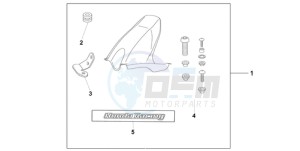 CBR1000RAA Europe Direct - (ED / ABS) drawing HUGGER PEARL SUNBEAM WHITE