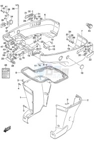 DF 250 drawing Side Cover SS Model w/Transom (X)