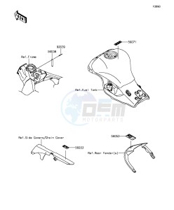 NINJA ZX-10R ABS ZX1000SGFB XX (EU ME A(FRICA) drawing Labels