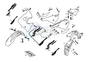 SENDA R X-RACE - 50 cc drawing BODY