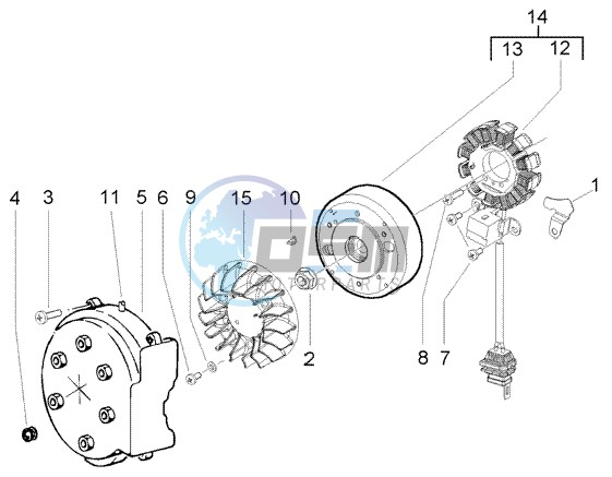 Flywheel magneto