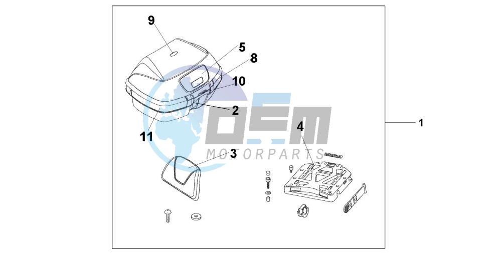 TOP BOX 45L CYNOS GREY METALLIC