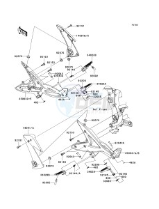 ER 650 A [ER-6N (AUSTRALIAN] (A6F-A8F) A7F drawing FOOTRESTS