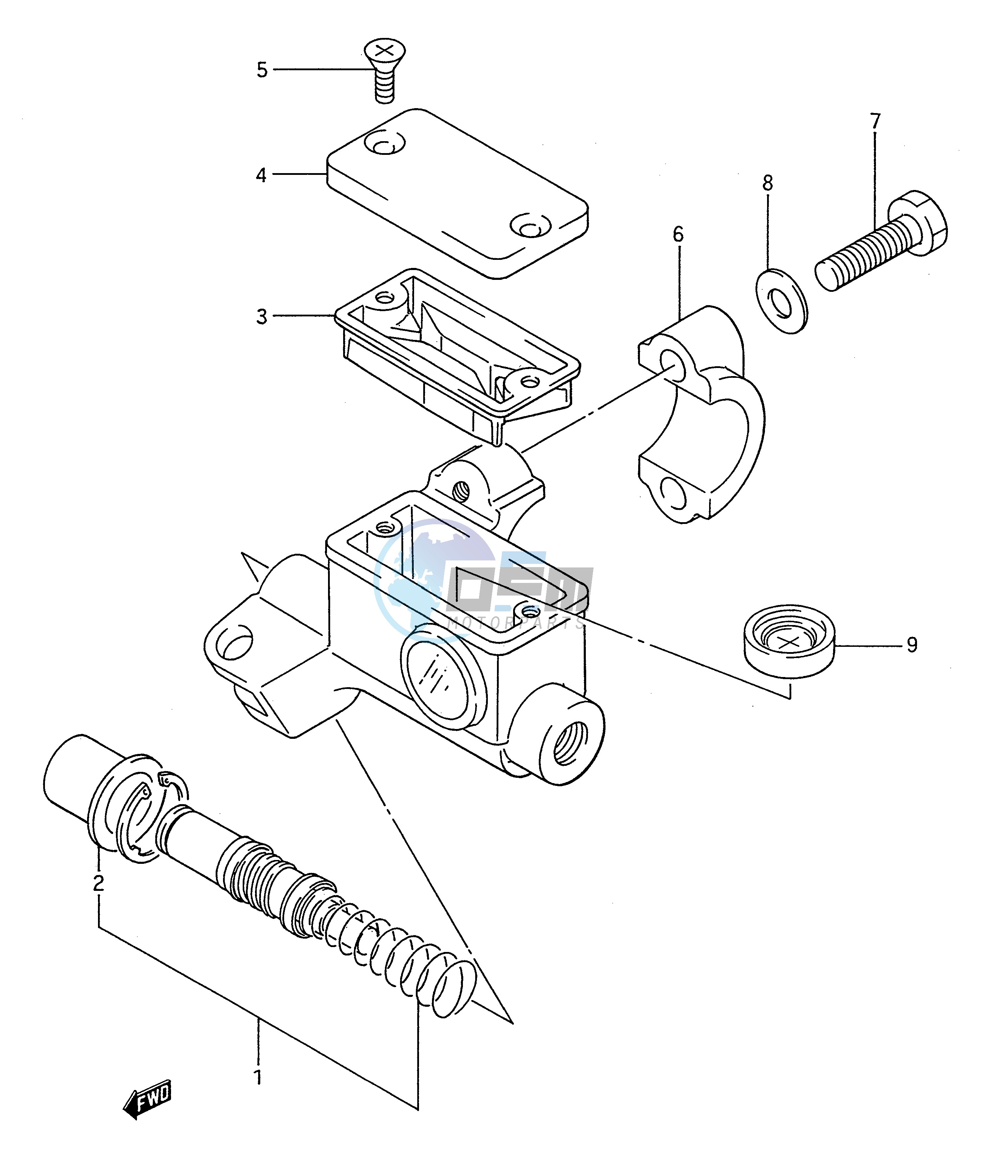 FRONT MASTER CYLINDER (MODEL G H J)