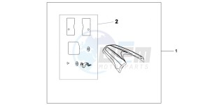 CB600F CB600F drawing REAR SEAT COWL PEARL FIJI BLUE