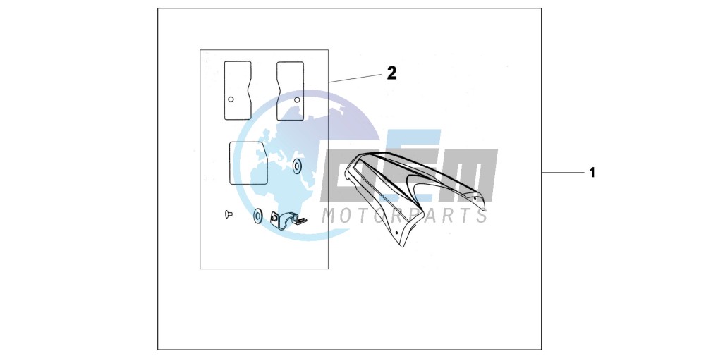 REAR SEAT COWL PEARL FIJI BLUE