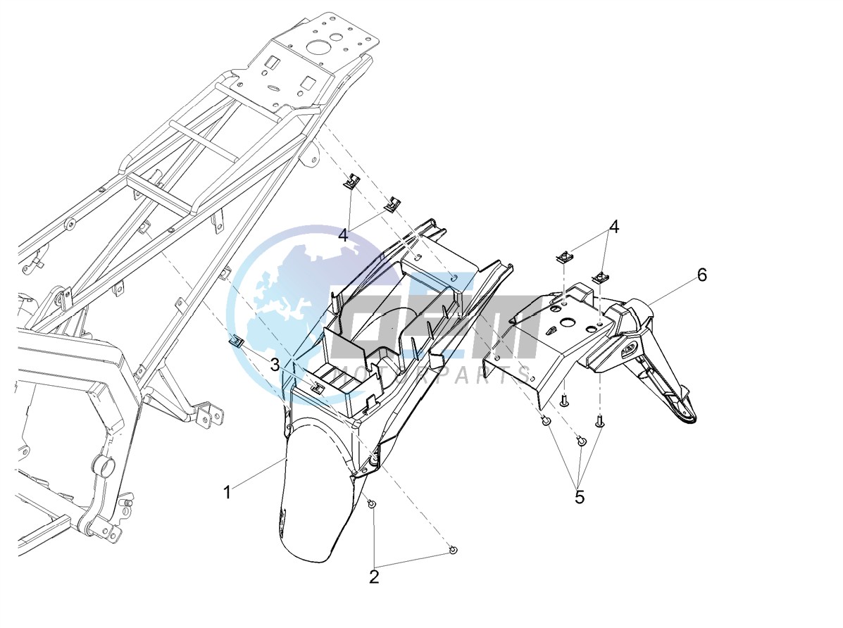 Rear mudguard