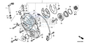 CB600FAD Hornet - CB600F ABS England - (3ED) drawing RIGHT CRANKCASE COVER