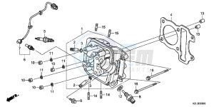 NSC110E Vision 110 - NSC110E UK - (E) drawing CYLINDER HEAD